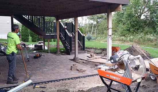 Deck, Pergola, and Fireplace