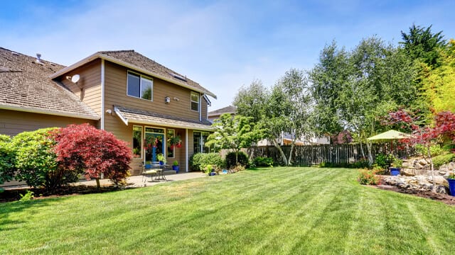 Backyard landscaping doesn't have to be elaborate. Creating simple borders around your property and accenting with plantings can give a boring yard a finished look.