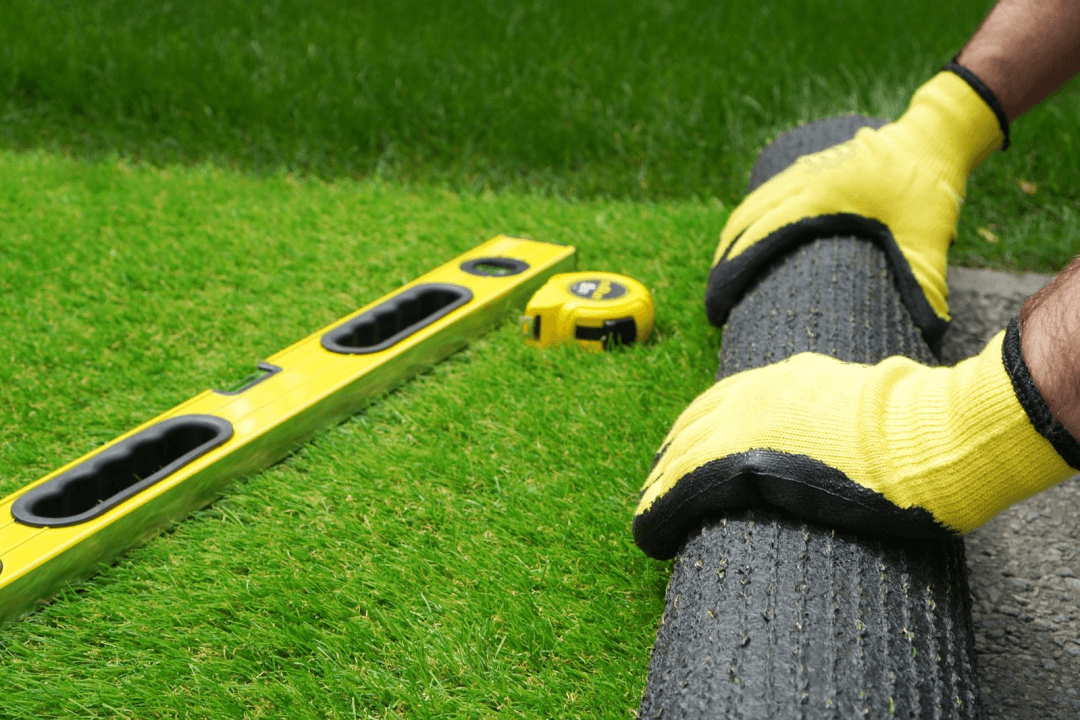 Artifical turf is one way for small businesses to reduce landscaping expenses. 